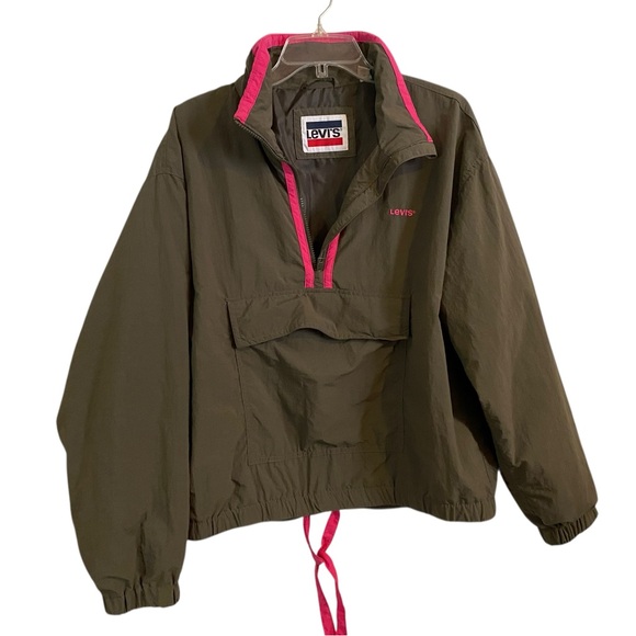 Levi's Olive Jacket with Pink Details - Picture 1 of 6
